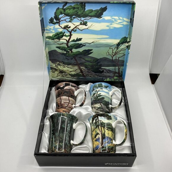 McIntosh Fine Bone China Old Masters Group of Seven Mug Set Gift Box - Picture 2 of 12